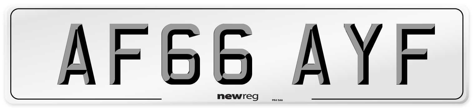 AF66 AYF Number Plate from New Reg